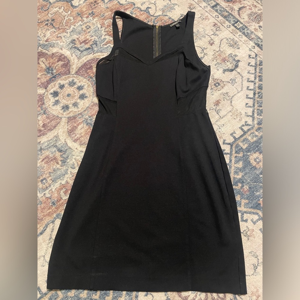 Express Black Cut Out Mini Dress